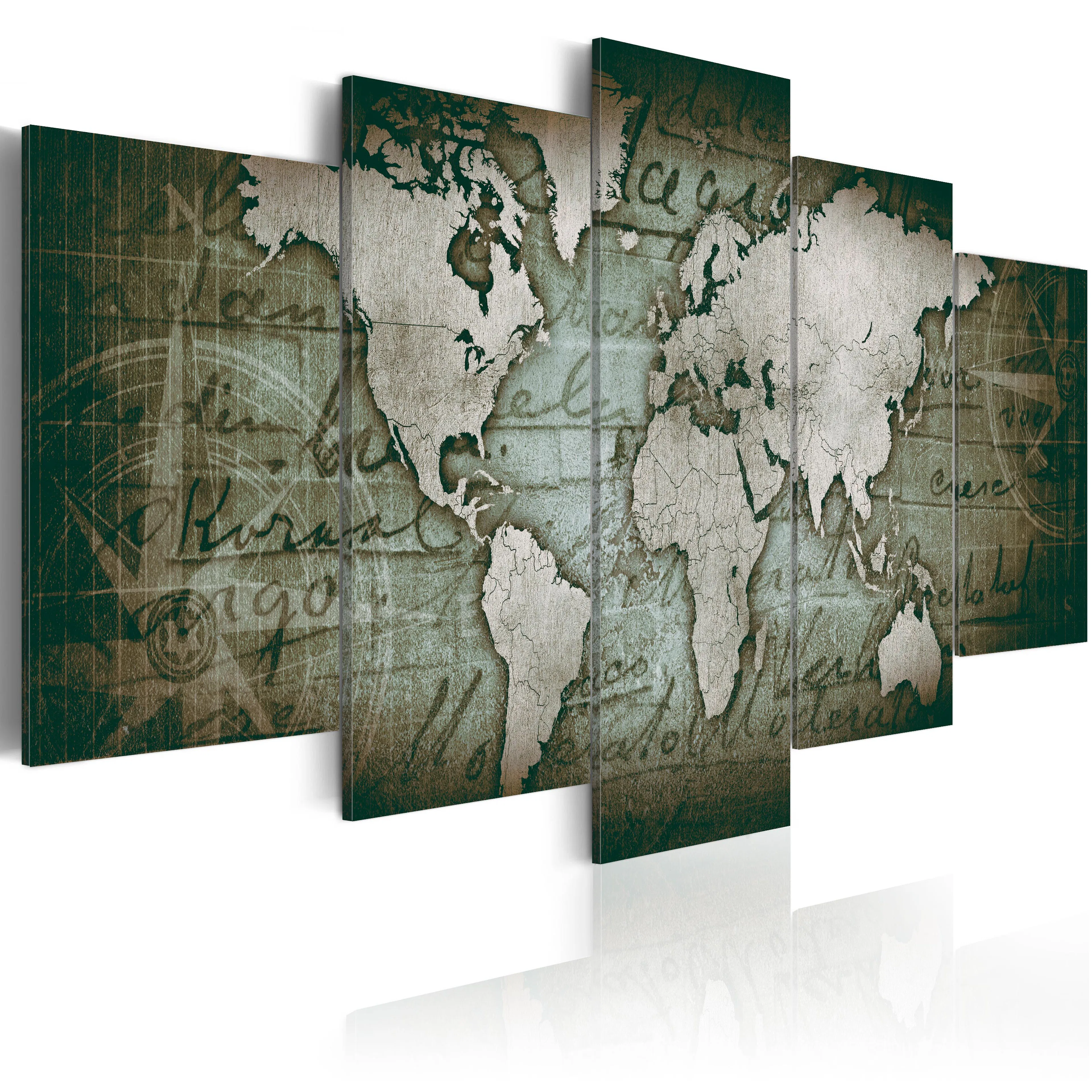 Foto på akryl - Acrylic prints – Bronze map III 200x100 Mått: 200x100 cm
