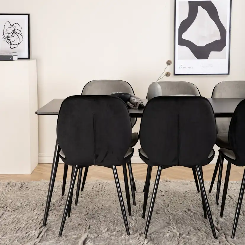 Matgrupp Venture Home Silvia med 6 Elisa Stolar Sammet