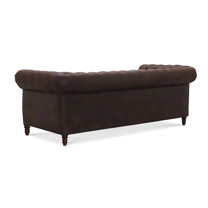 3-sitssoffa Hagagruppen Cambridge Mirco Vintage Chesterfieldsoffa Brun