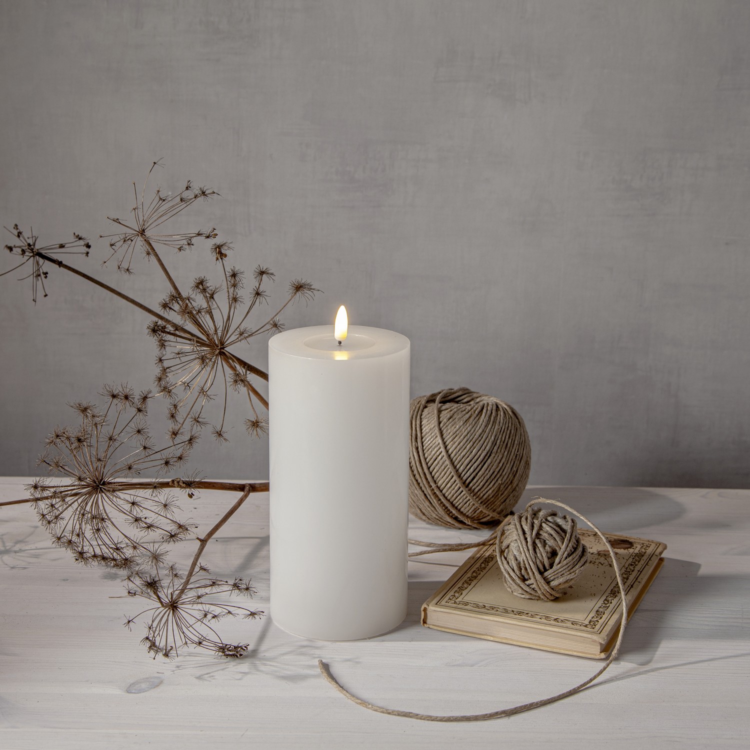 LEDBlockljus Flamme Flow Big H: 225 mm