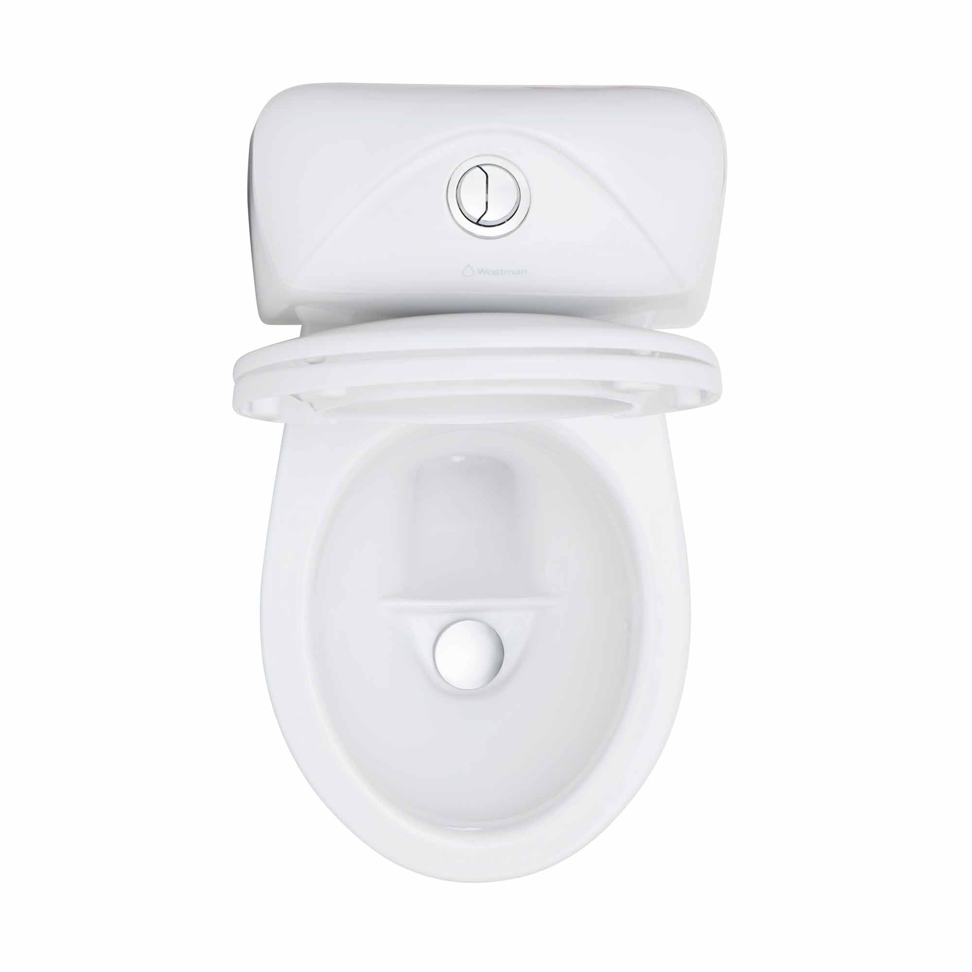 Snålspolande Toalettstol Wostman EcoFlush 1 L med WC-stos