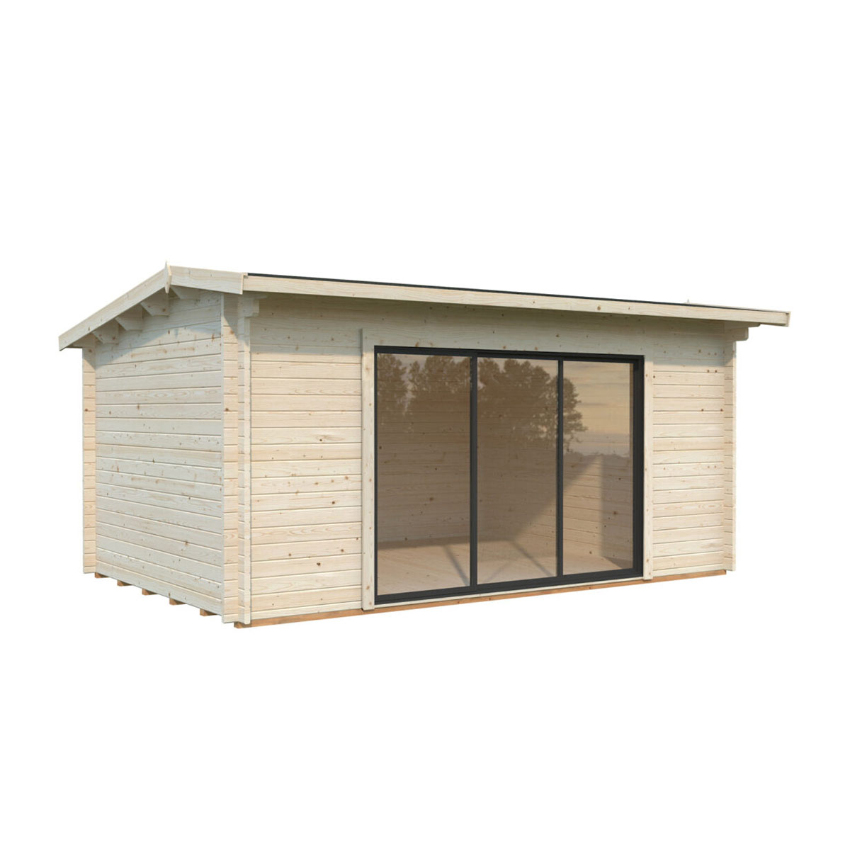 Ines 13,7 m2 Slide NO Obehandlad med Slide 1-lagers glas