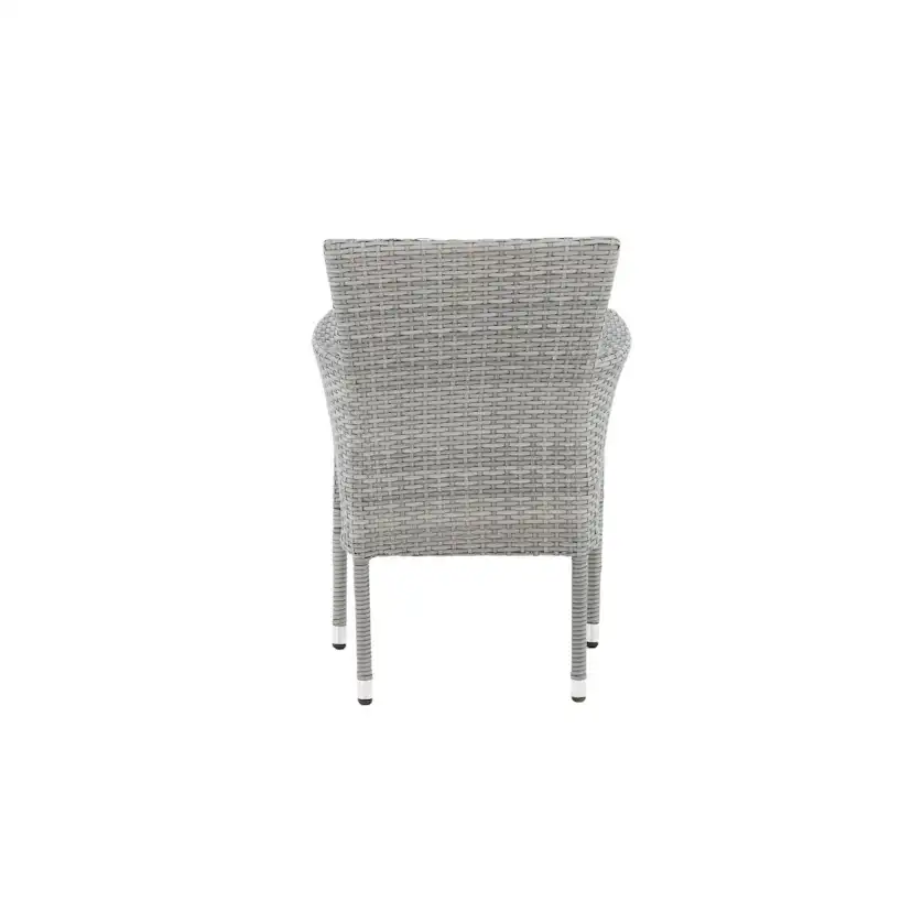 Malina Diningchair 2-pack Alumnium - Grey / Wicker Grå