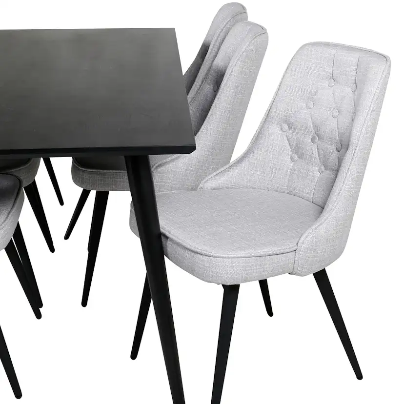 Matgrupp Venture Home Dipp med 6 Velvet Deluxe stolar