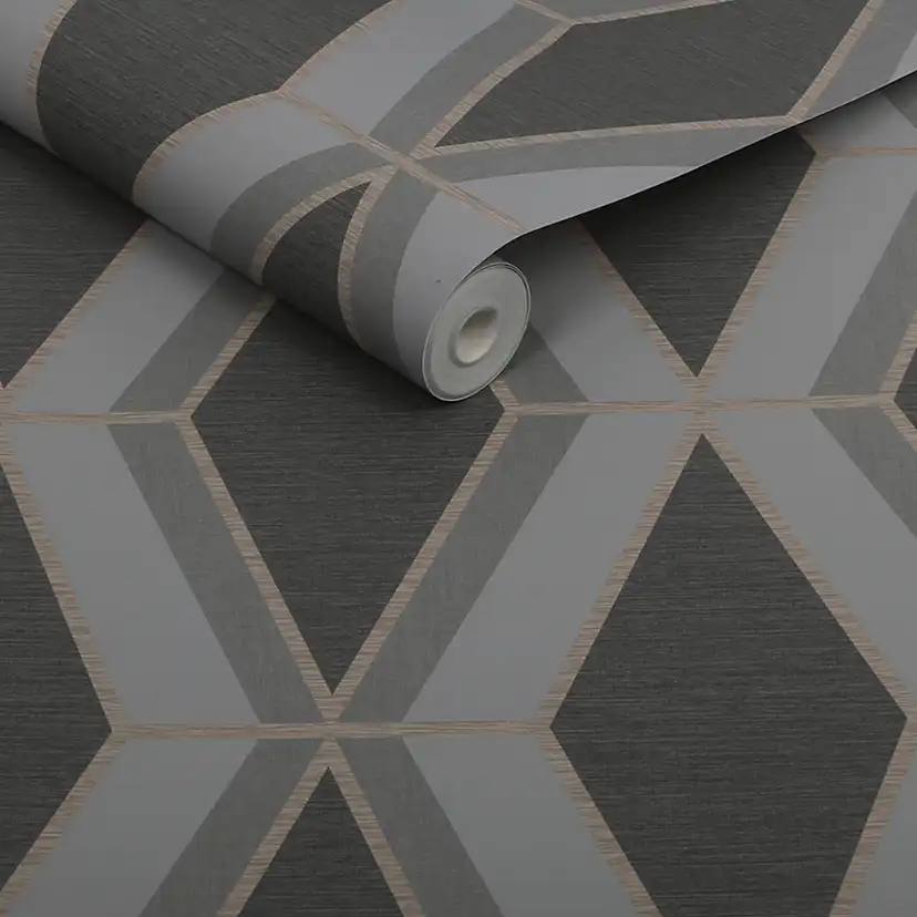 Tapet NEXT Optical Triangle Grey
