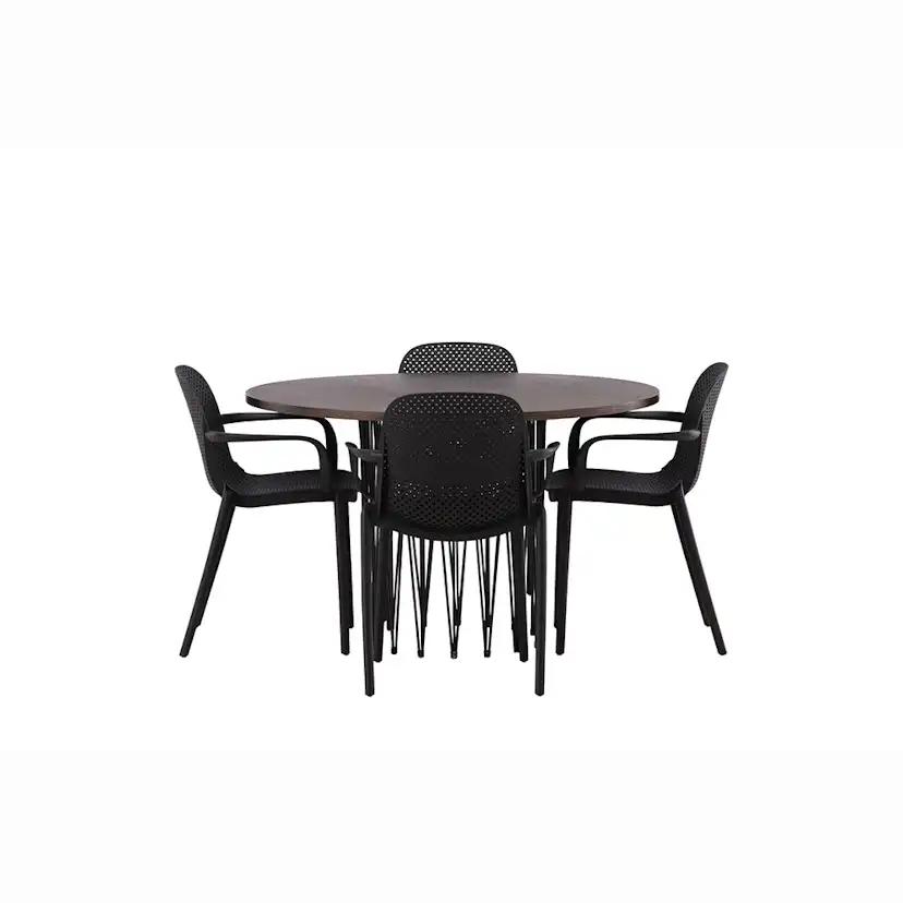 Matgrupp furniture/fashion Stone Rund med 4 Baltimore Stolar
