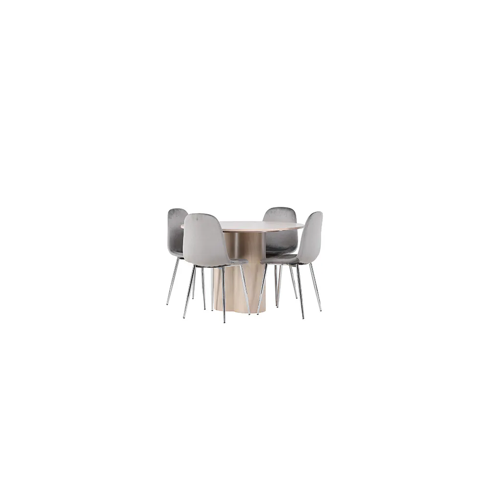Matgrupp Venture Home Olivia Ø110 cm med 4 st Eva stolar