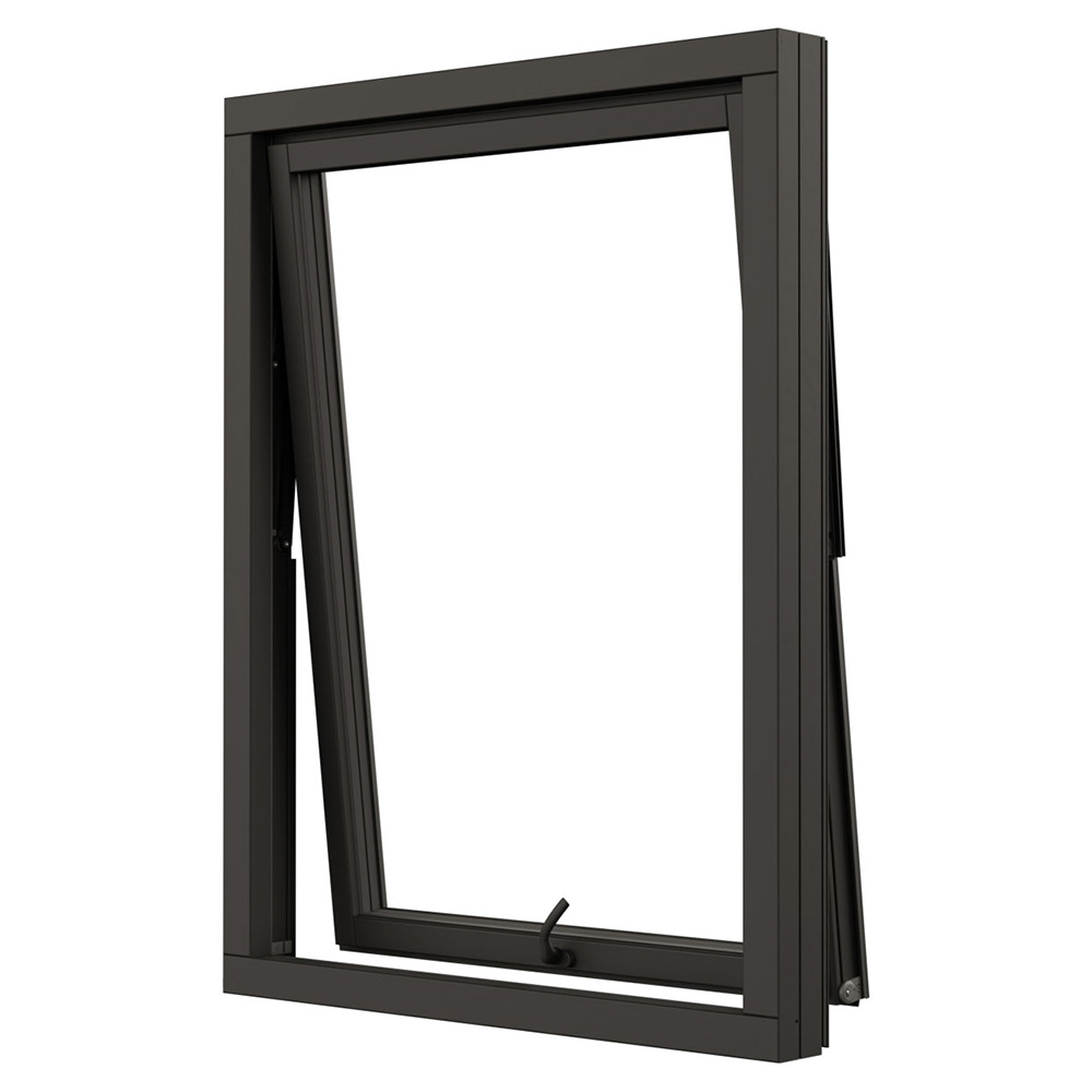 Vridfönster NorDan NTech 3-Glas Aluminium BlackLine Svart