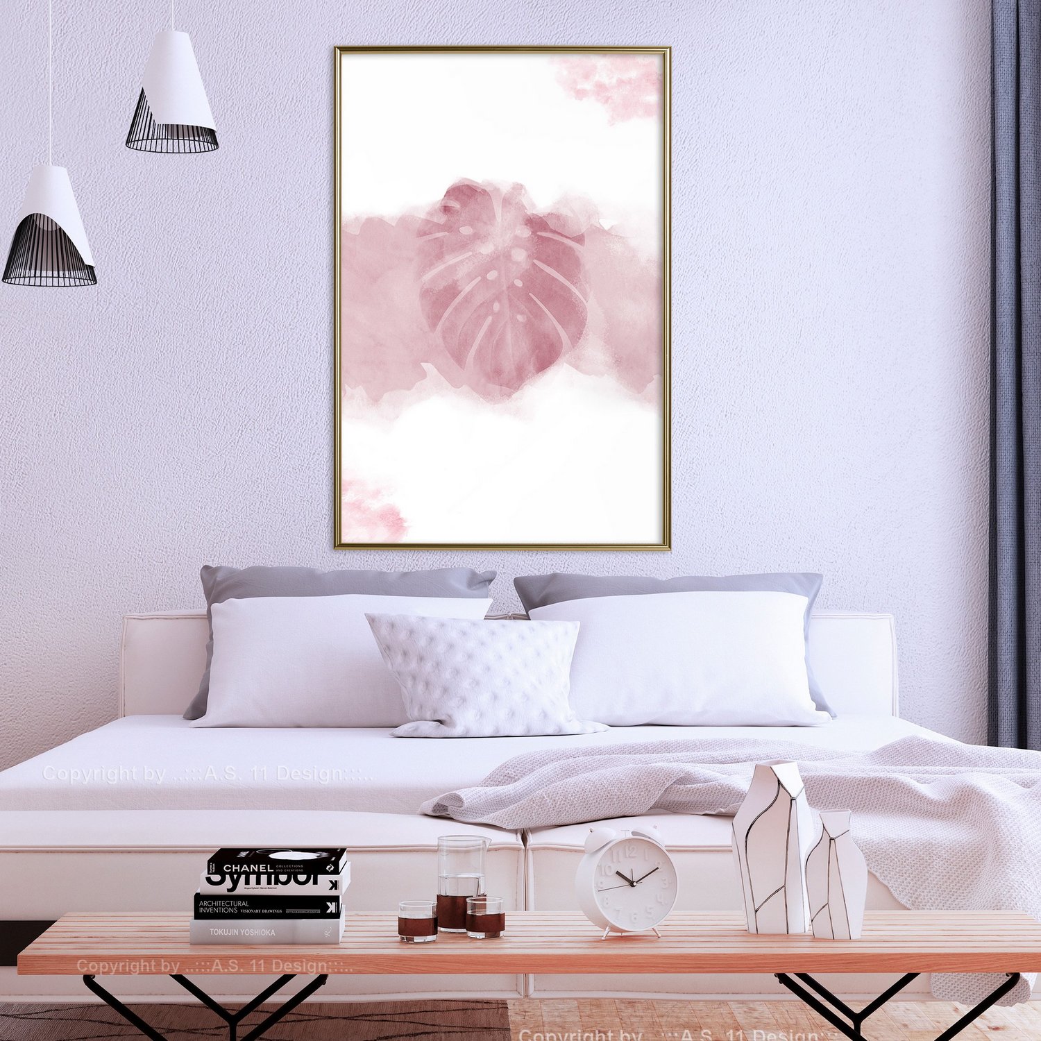 Affisch - Tropical Fog [Poster] 40x60 Guld ram, 40x60 cm