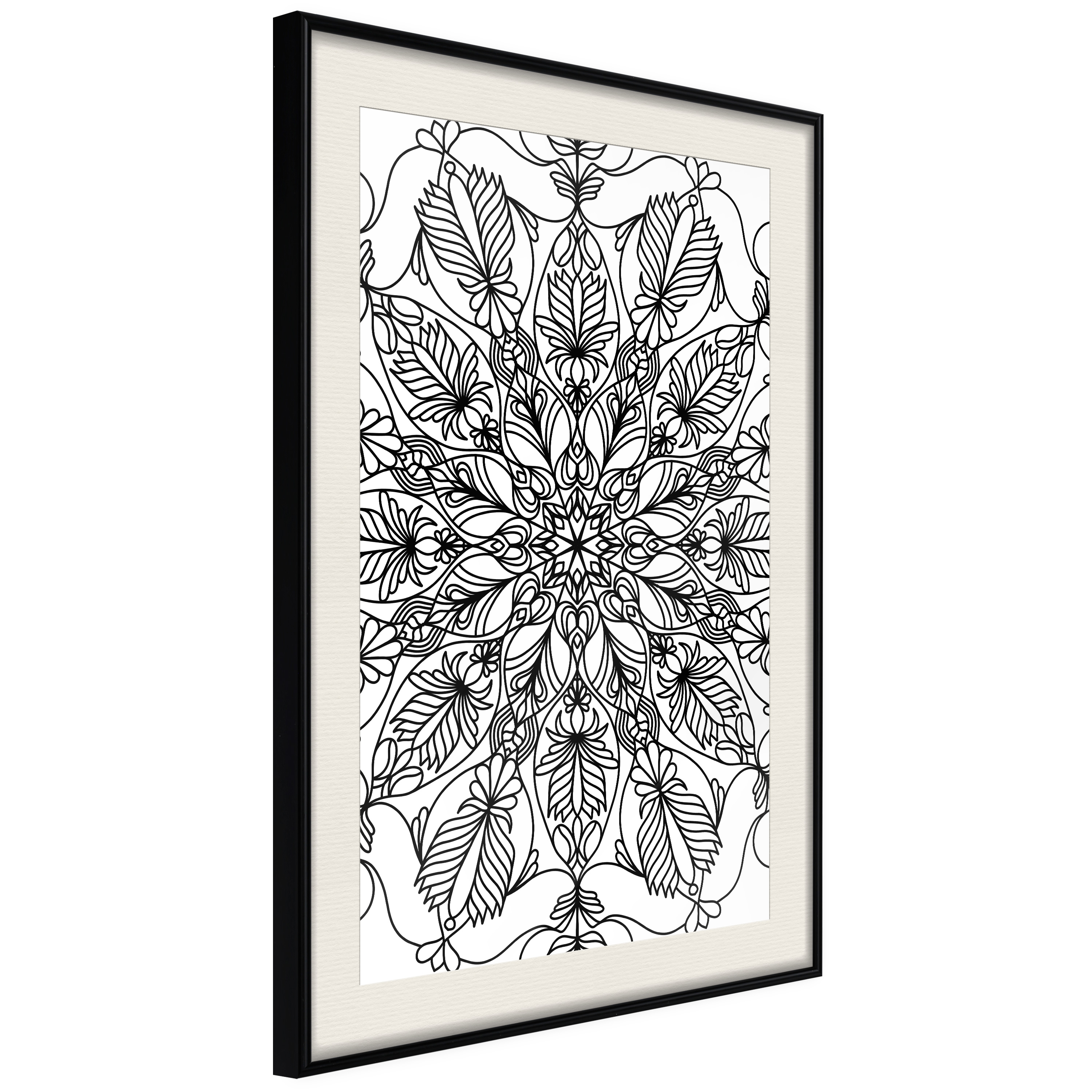 Poster Artgeist Affisch Black Mandala
