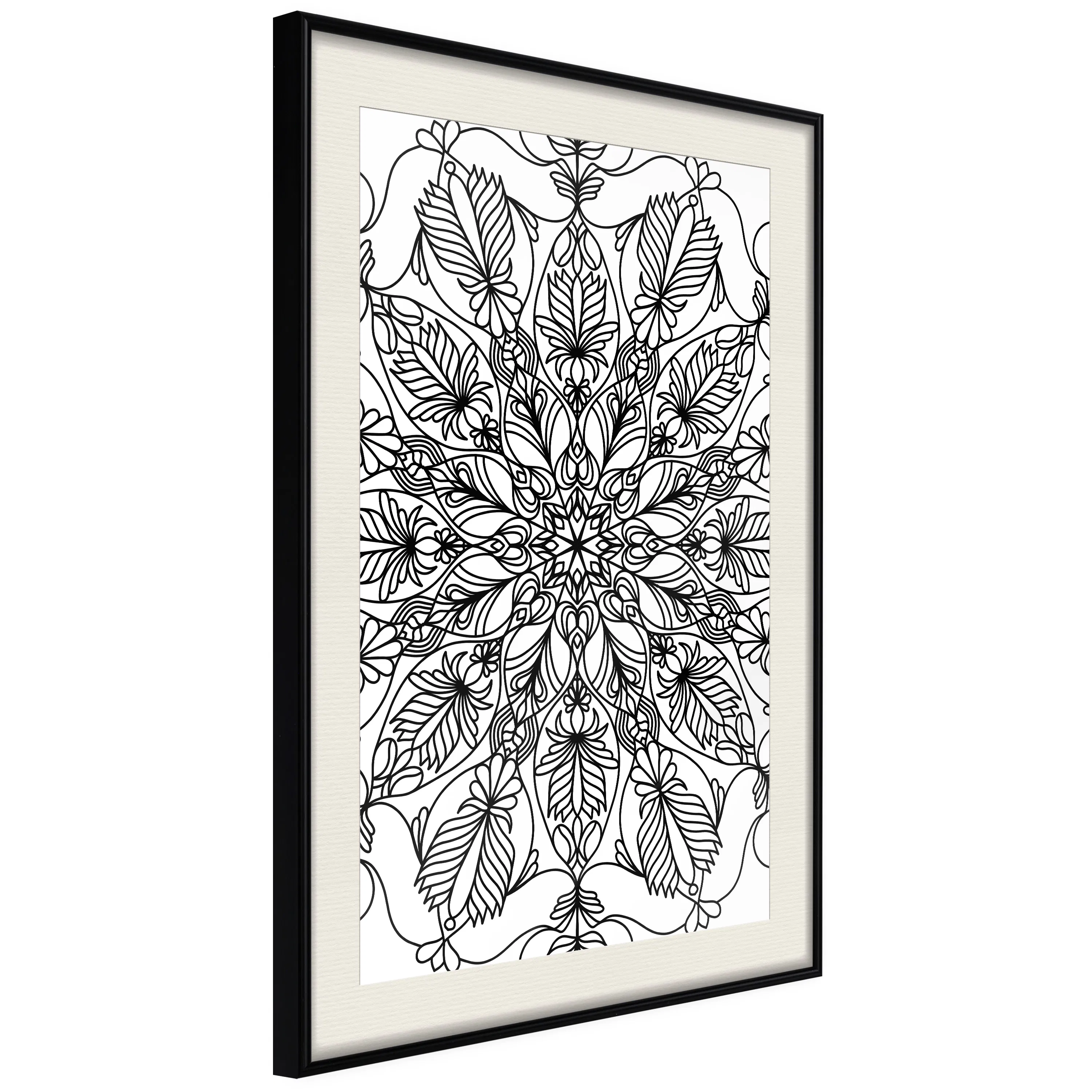 Poster Artgeist Affisch Black Mandala