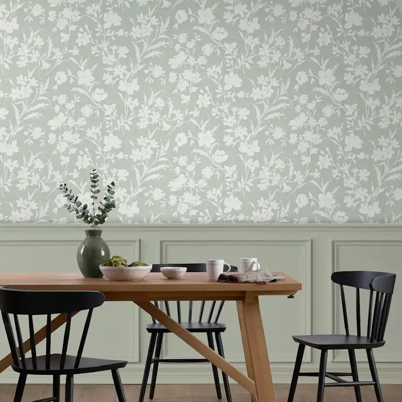 Tapet Laura Ashley Rye Sage Grön 119855