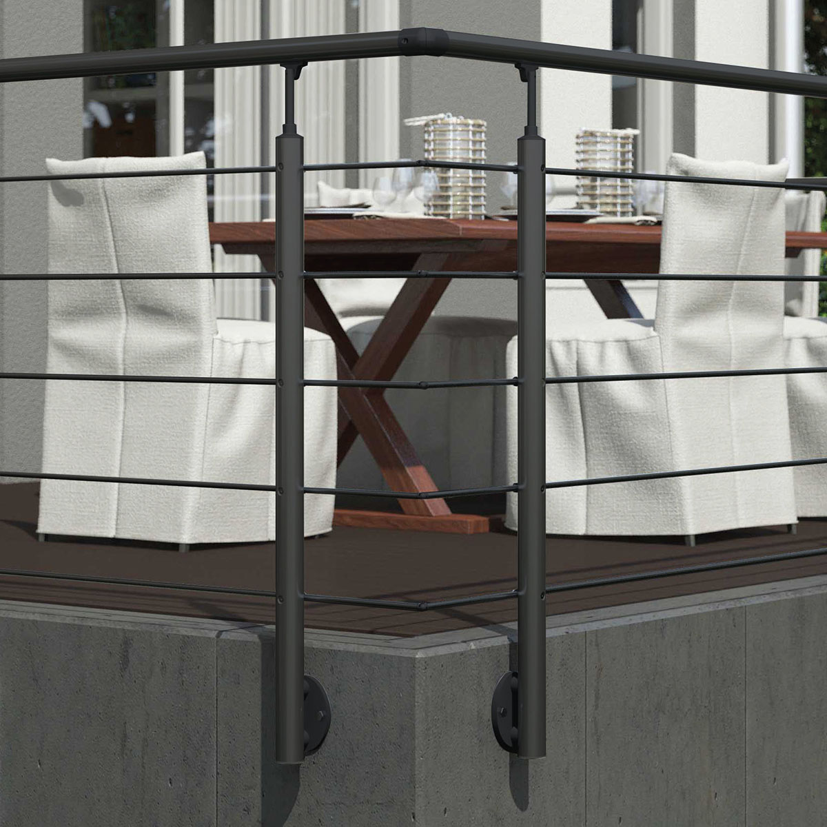 Räcke Dolle Clean Black Väggmonterat