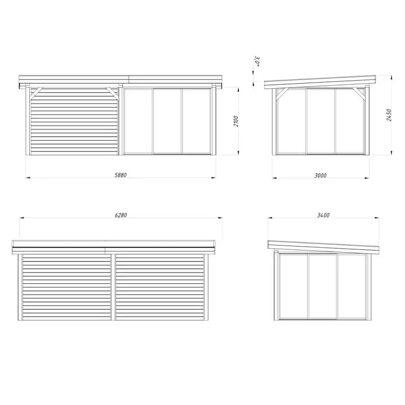 Uterum Palmako Lenna 16,6 m2 Set 406 Slide