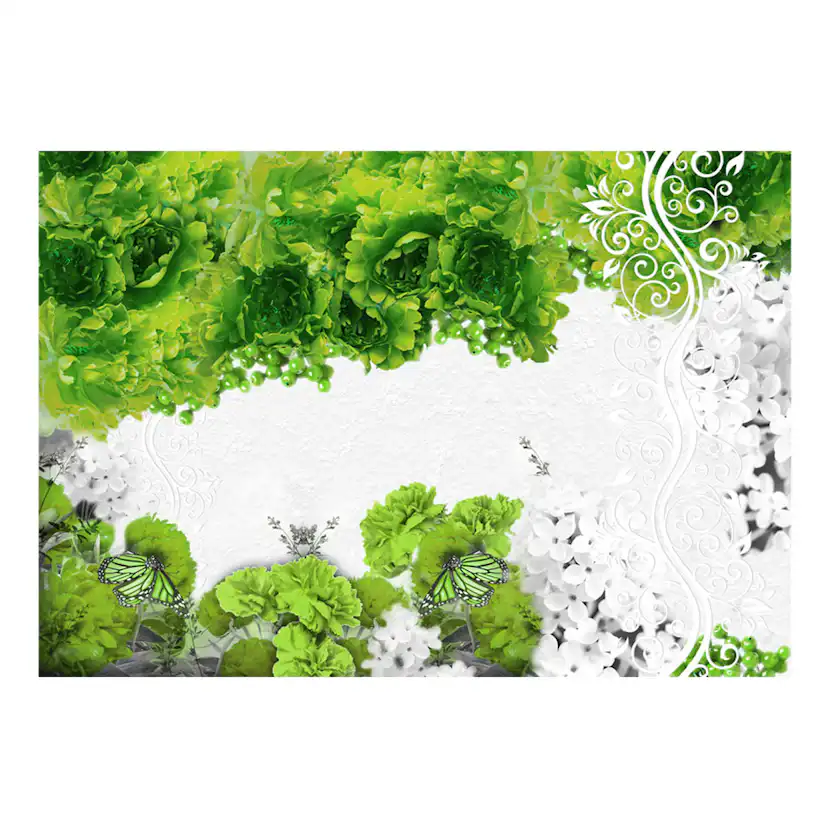 Colors of spring: green 350x245 Storlek: 350x245 cm