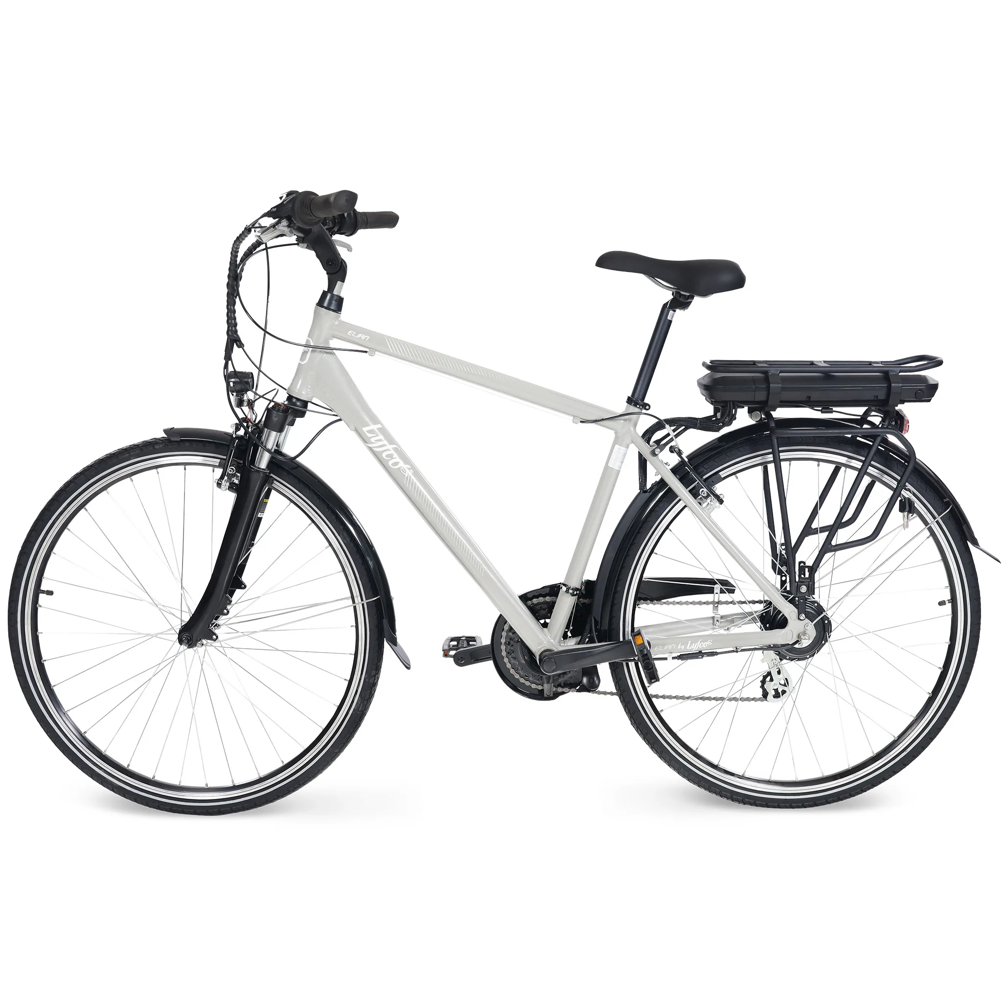 Elcykel Lyfco Herr 28" - Elian 10,4 Ah Silver