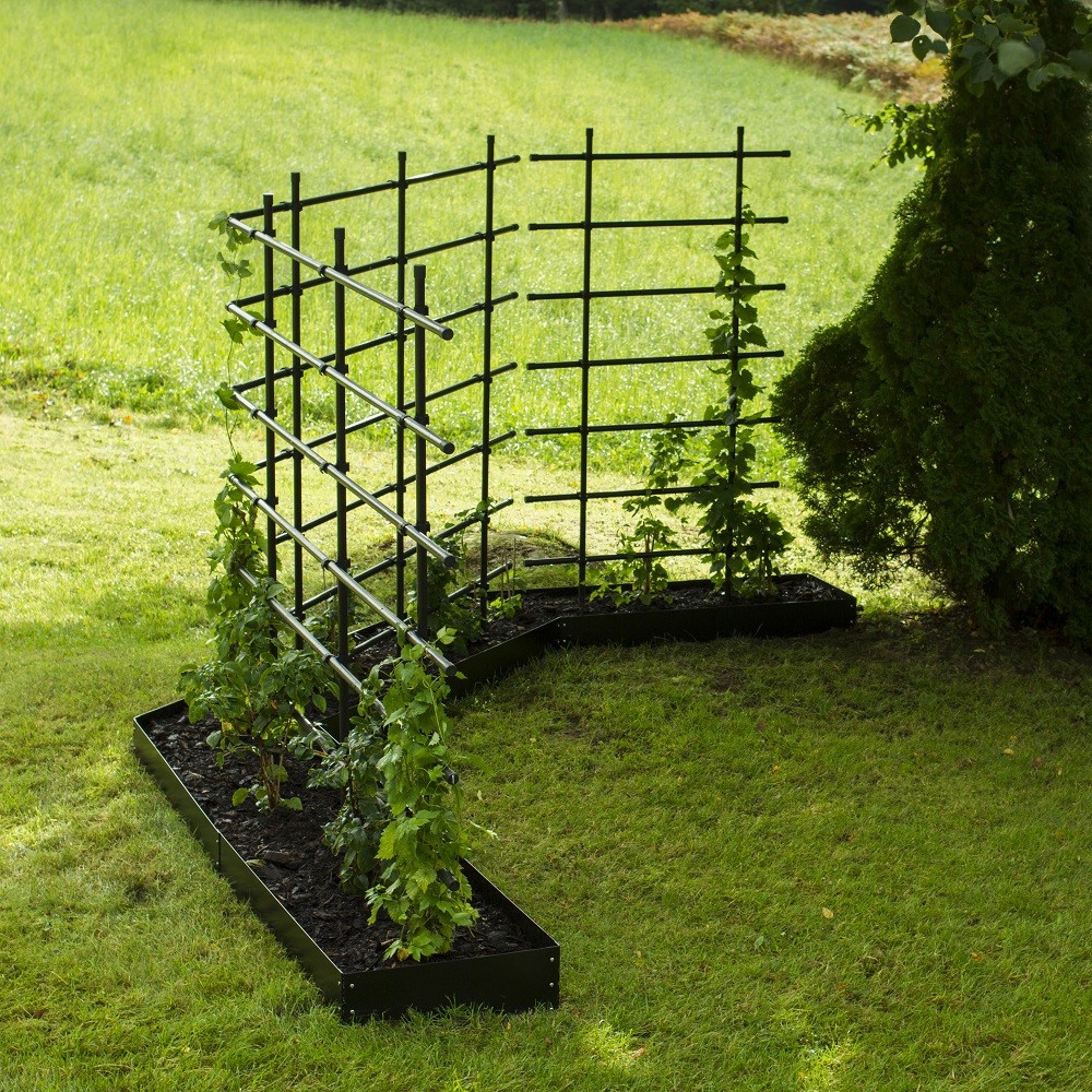 Planteringskant Flexigarden Svart 120 mm Skarvplåt