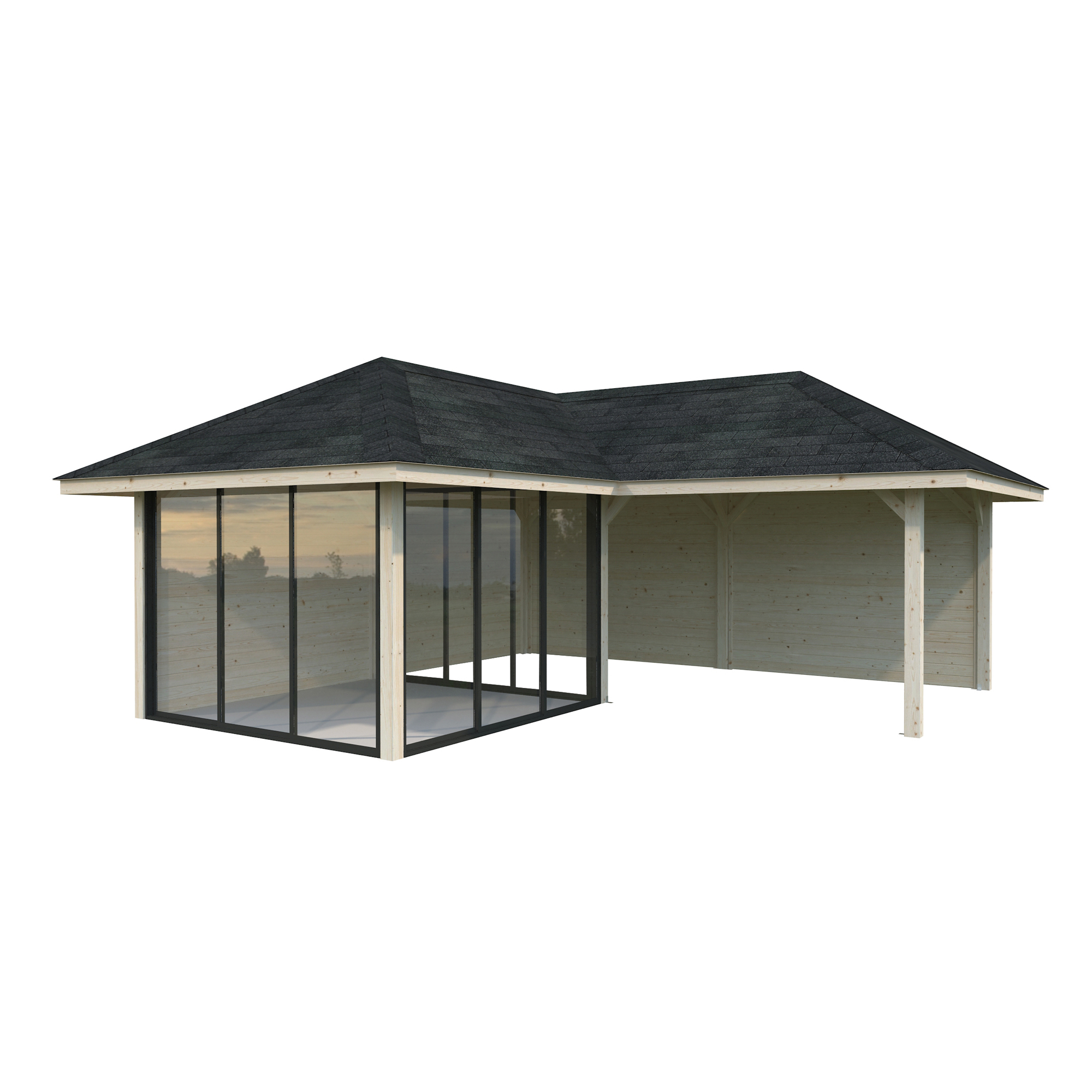 Bianca 24,9 m2 Set 212 Slide WTDIP Impregnerad transparent