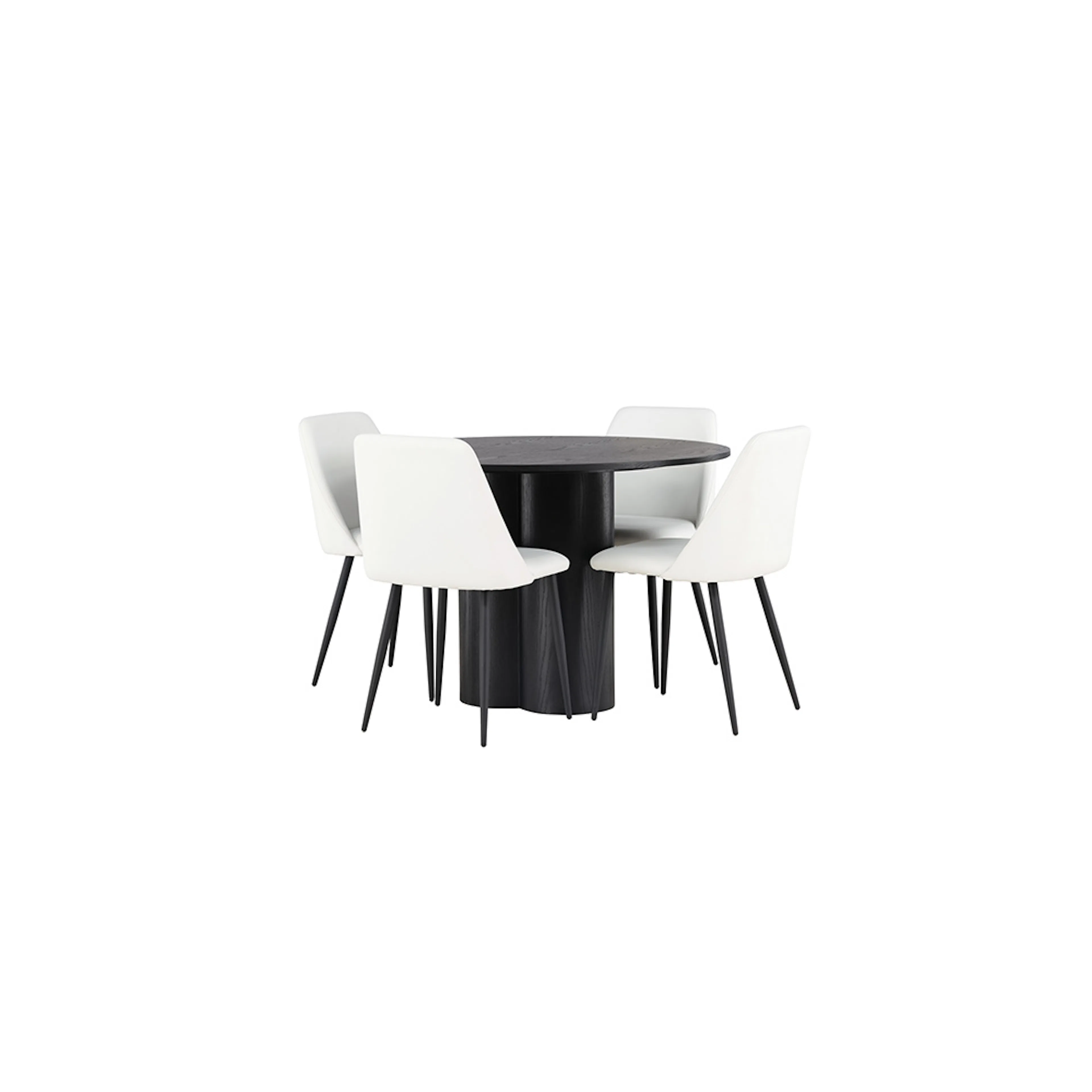 Matgrupp Venture Home Olivia Ø110 cm med 4 st Night stolar