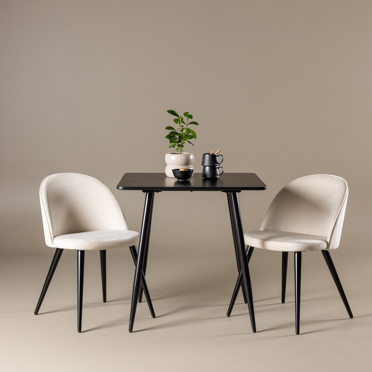 Svart/Beige