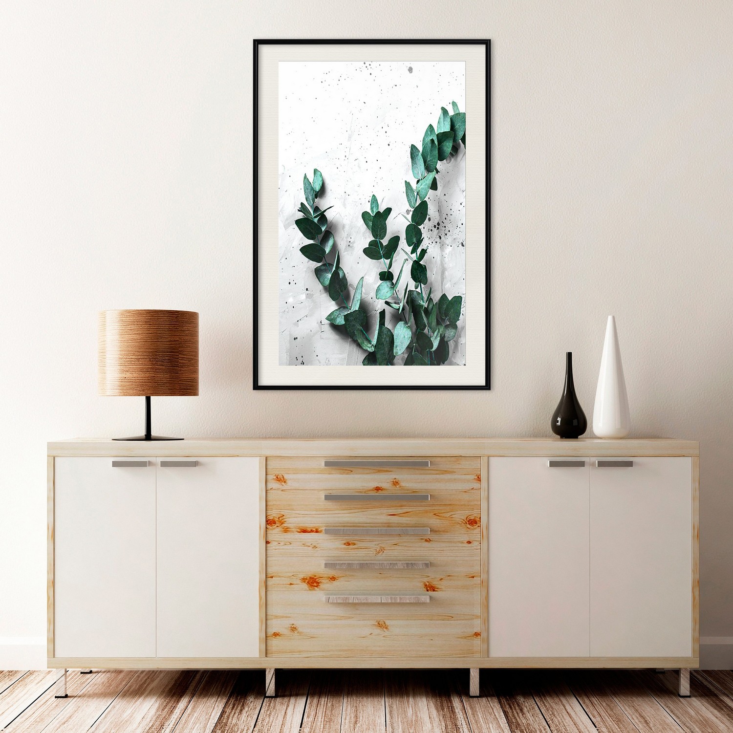 Affisch - Eucalyptus Scent [Poster] 20x30 Svart ram med passepartout, 20x30 cm