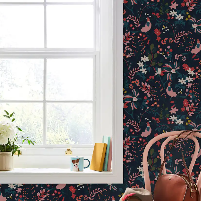 Tapet Joules Fields Edge Floral French Navy