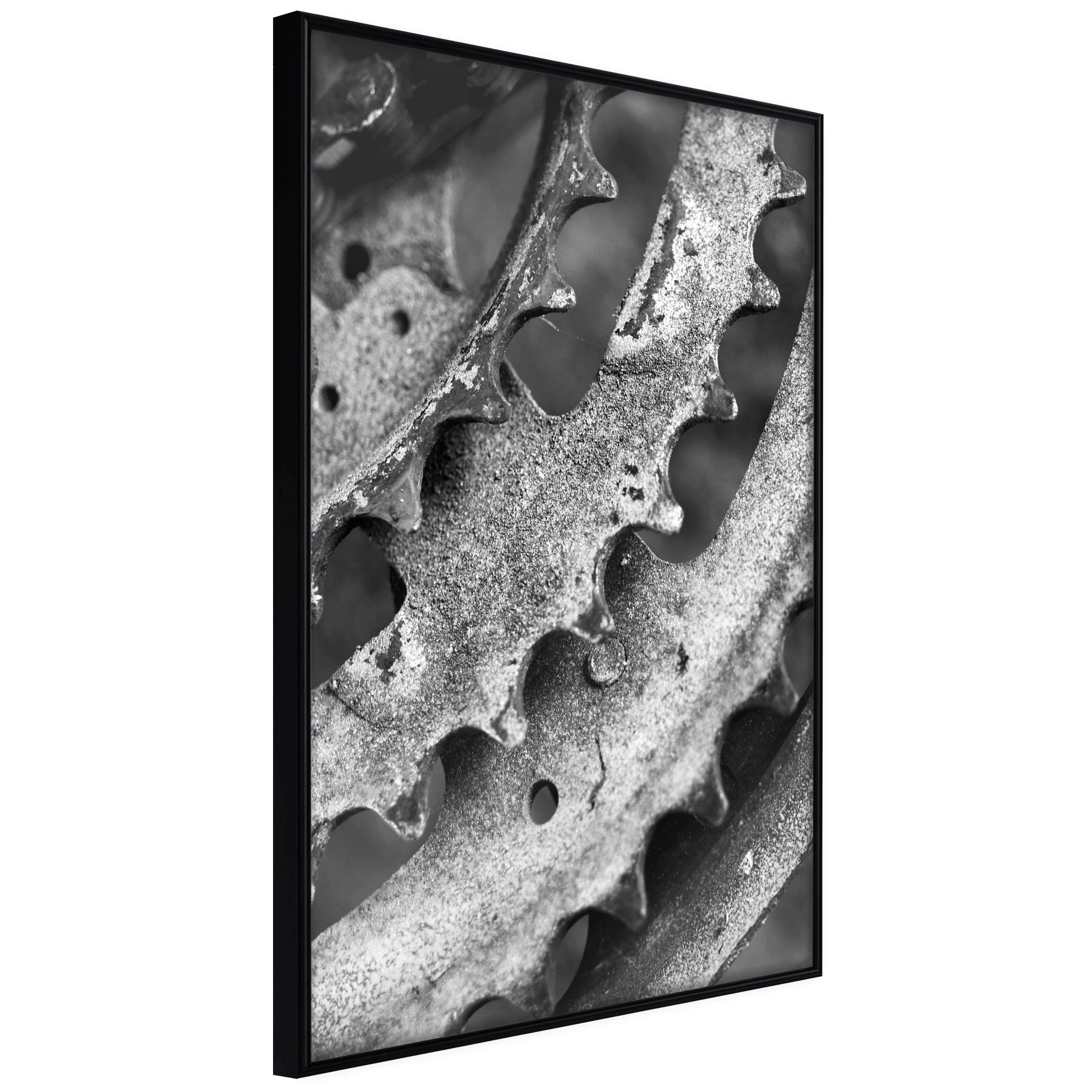 Affisch - Gears [Poster] 40x60 Svart ram, 40x60 cm