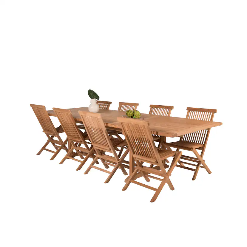Matgrupp Venture Home Kiara 195/295 med 8 Stolar Utan Armstöd