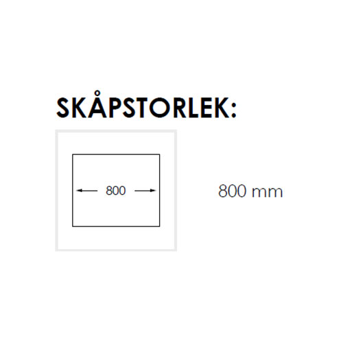 Diskho Nordic Tech Radius Solid 800 Rostfri Stål Diskho Kök 80cm