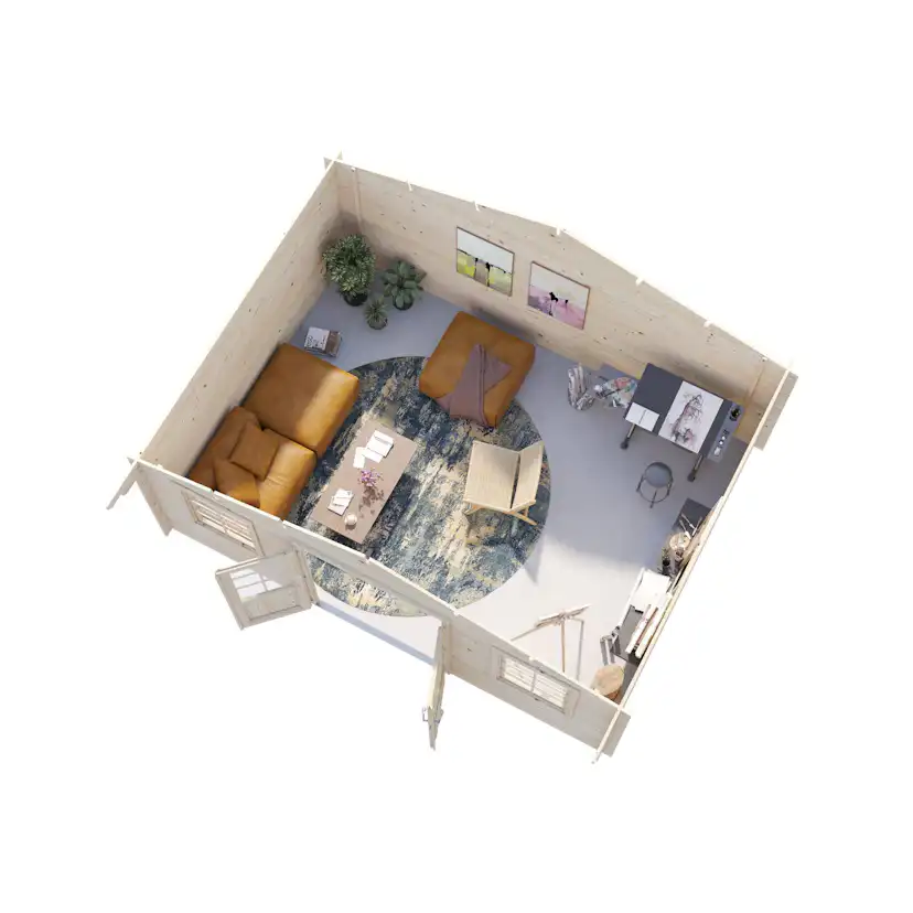 Klara 17,0 m2 Brun dippad