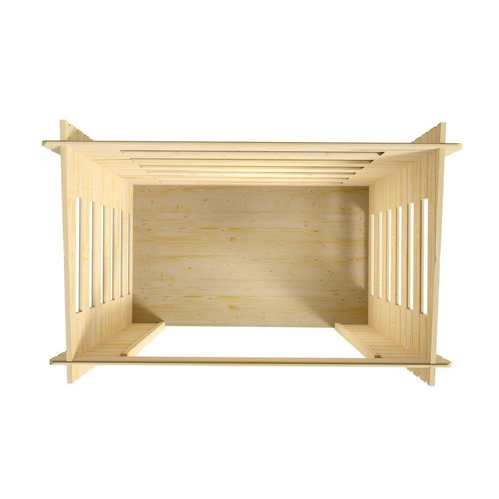 Vedbod Luoman Lillevilla Joulukka 2,4 m² Vedförvaring med Pulpettak i Lösvirke