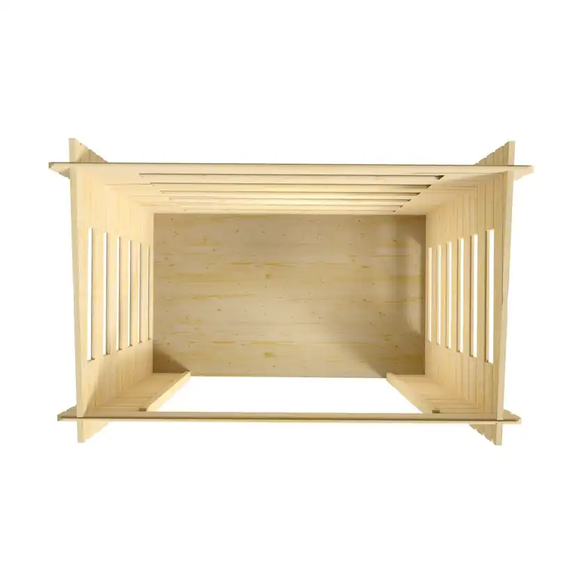 Vedbod Luoman Lillevilla Joulukka 2,4 m² Vedförvaring med Pulpettak i Lösvirke