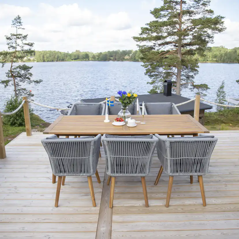 Matgrupp Venture Home Caisa 220 med 6 Caisa Stolar