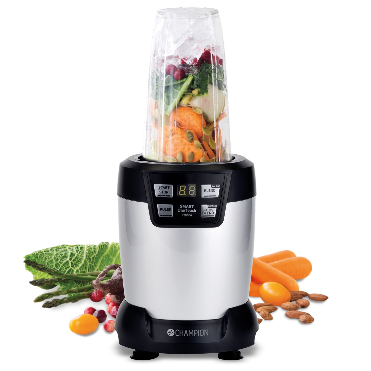 Nutrition Blender Champion Pro Digital 1200W NB500 Svart/Silver