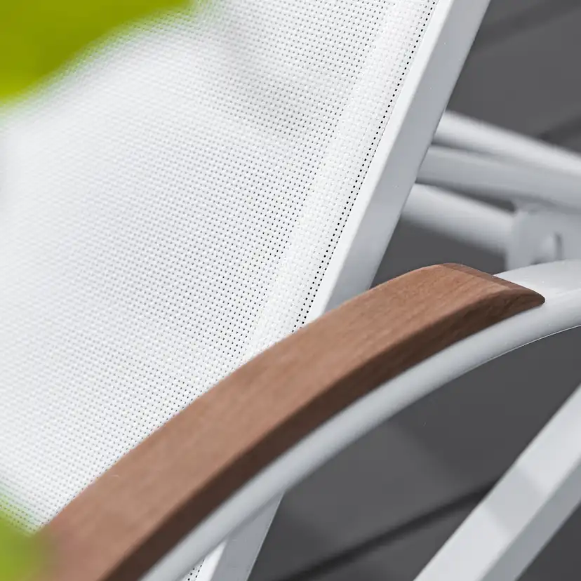 NYDALA SOLSÄNG Vit/Teak