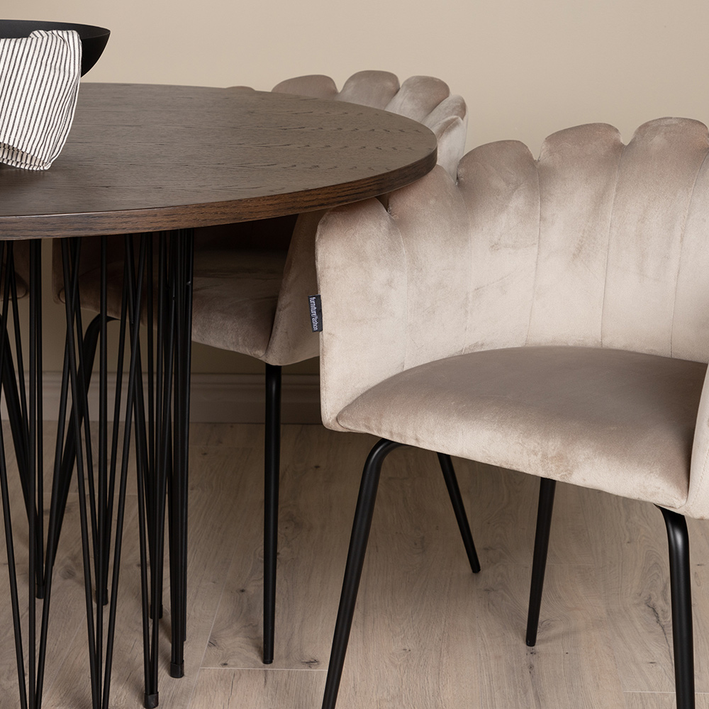 Matgrupp furniture/fashion Stone med 4 Limhamn Stolar Runt