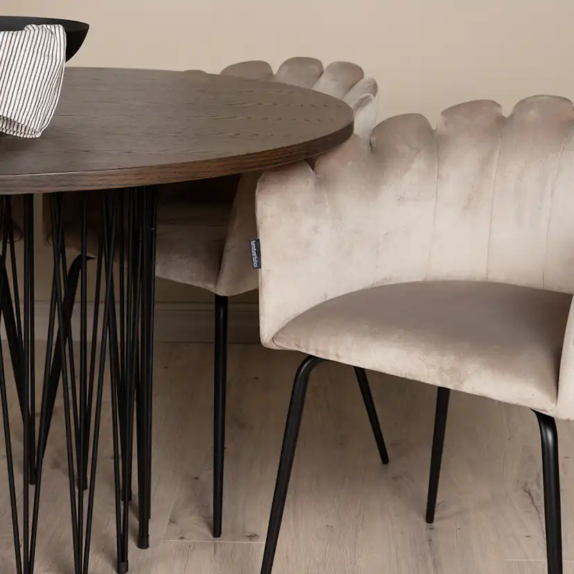 Matgrupp furniture/fashion Stone med 4 Limhamn Stolar Runt