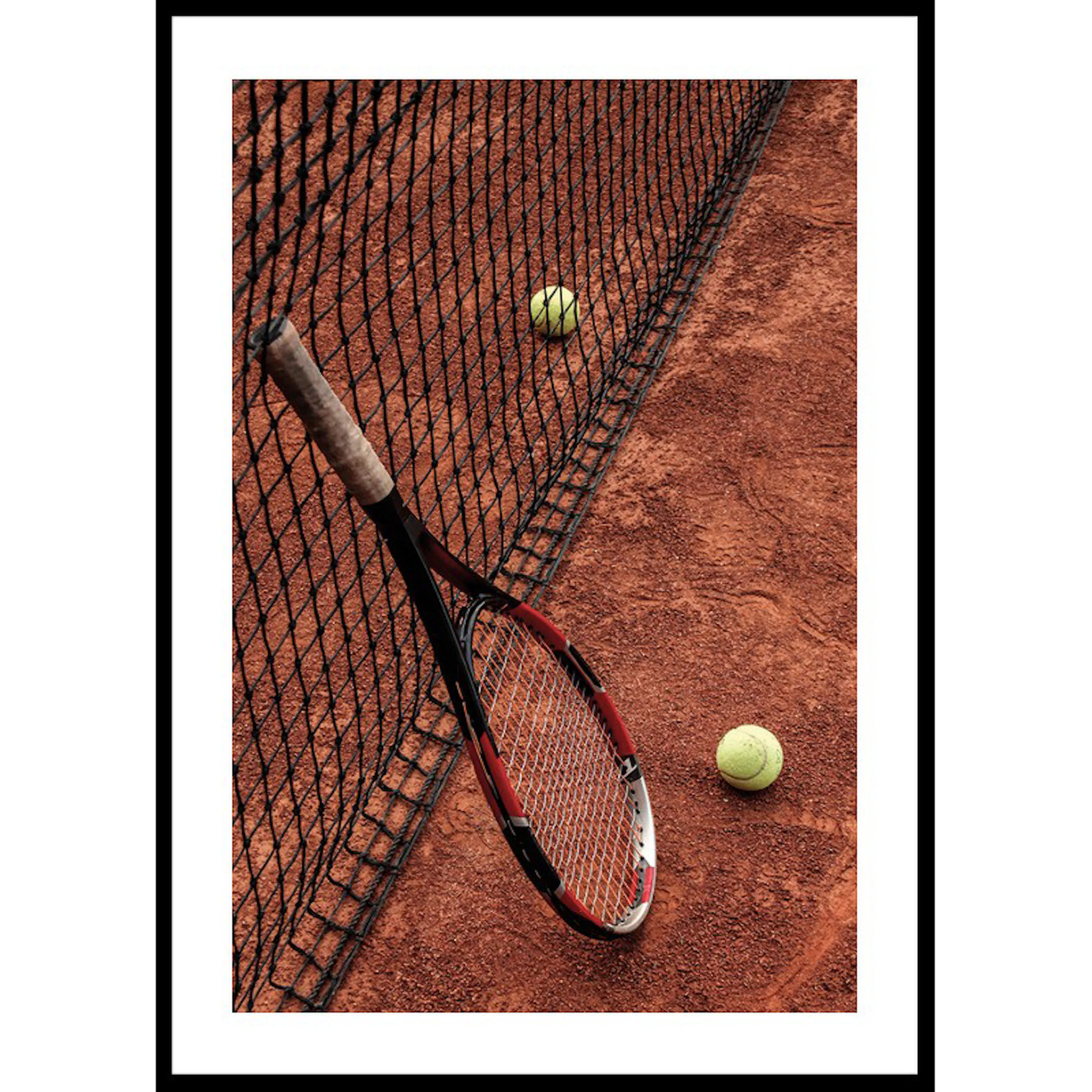 Tennis Racket & Court 30x40 30x40 cm