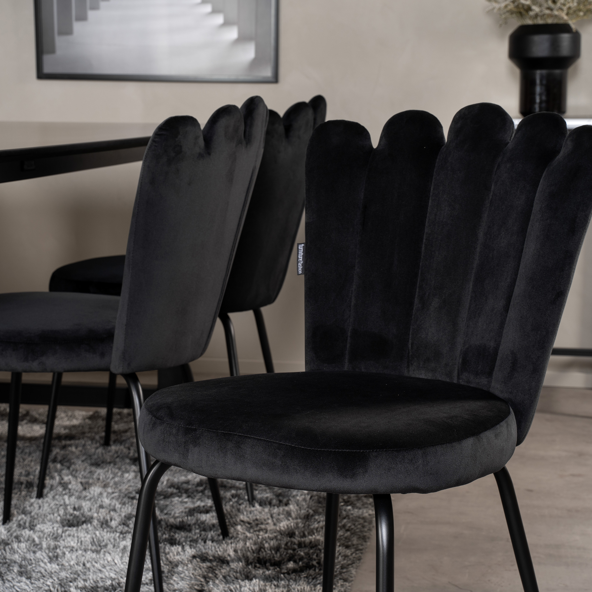 Count Matbord - Svart - 220*100*H75+Limhamn Light - Chair - Svart