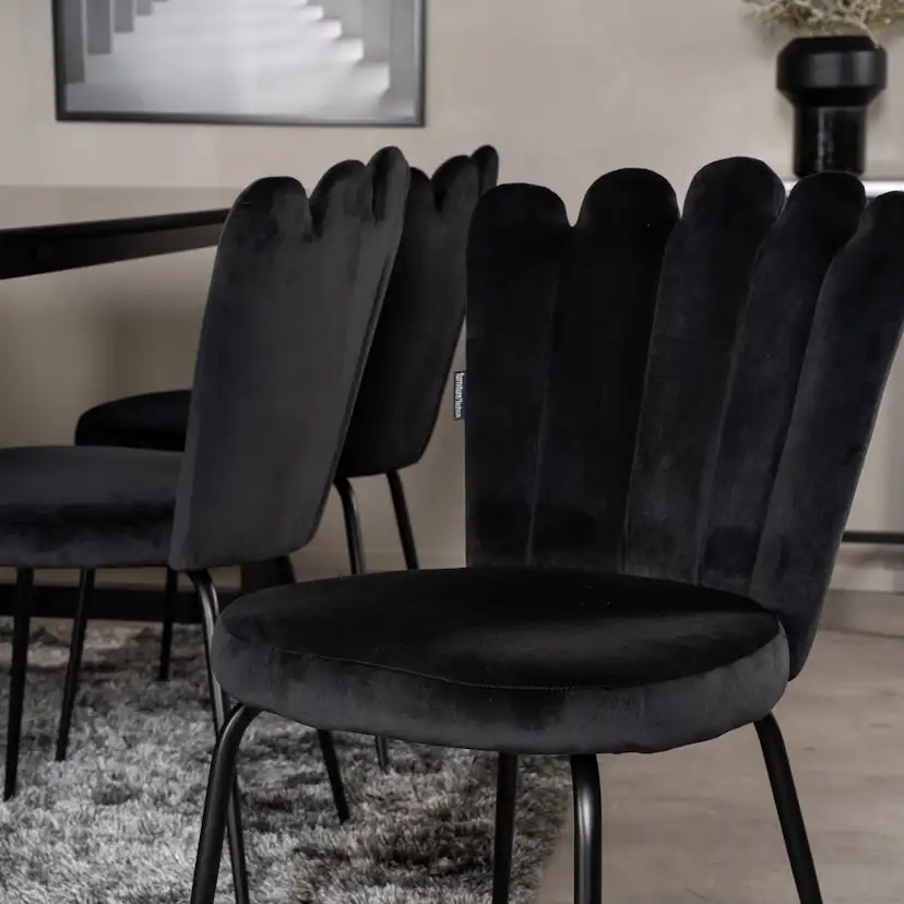 Count Matbord - Svart - 220*100*H75+Limhamn Light - Chair - Svart