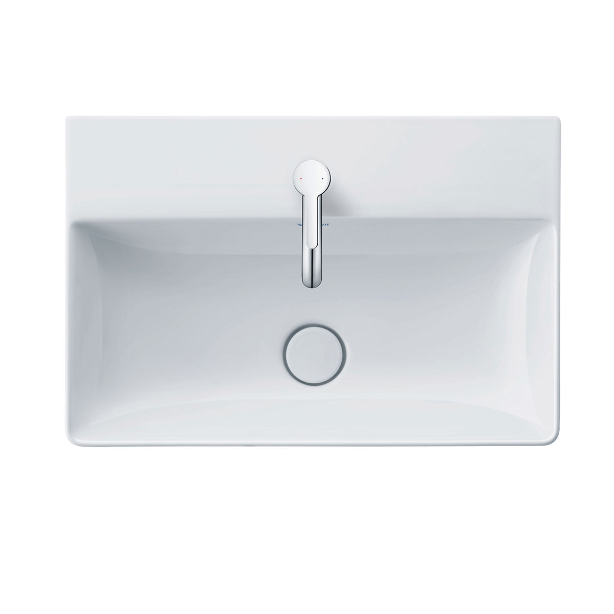 Tvättställ DuraSquare 450 mm, vägghängt BxD: 450x350 mm