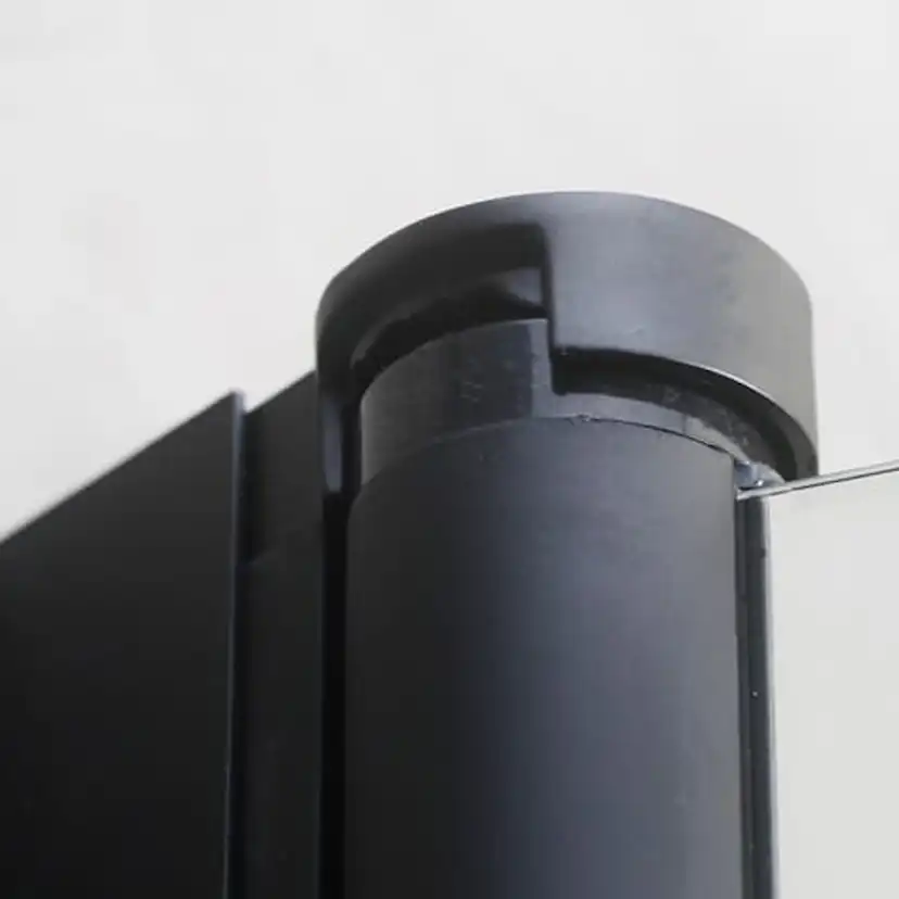 Duschhörna Bathlife Mångsidig Rak Vägg Klarglas + Rak Dörr Svart
