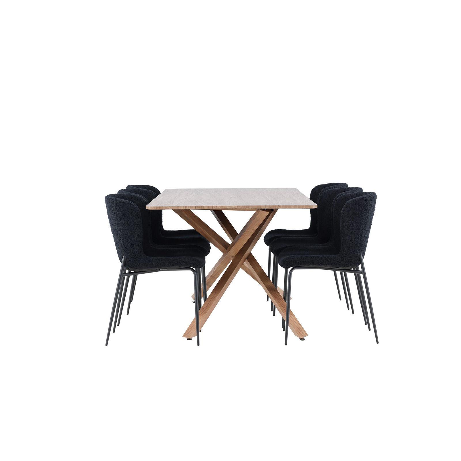 Matgrupp Venture Home Piazza 180 med 6 st Modesto Stolar Teddy
