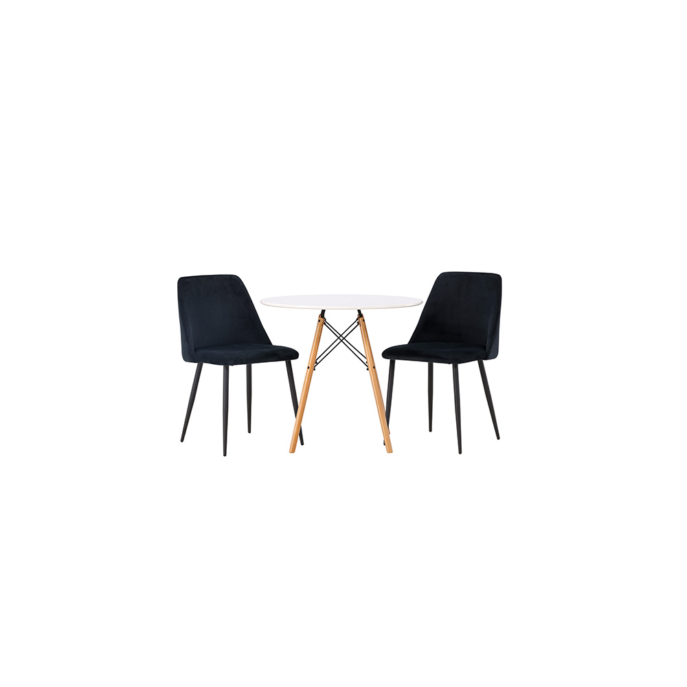 Matgrupp Venture Home Danburi Ø60 cm med 2 st Night stolar
