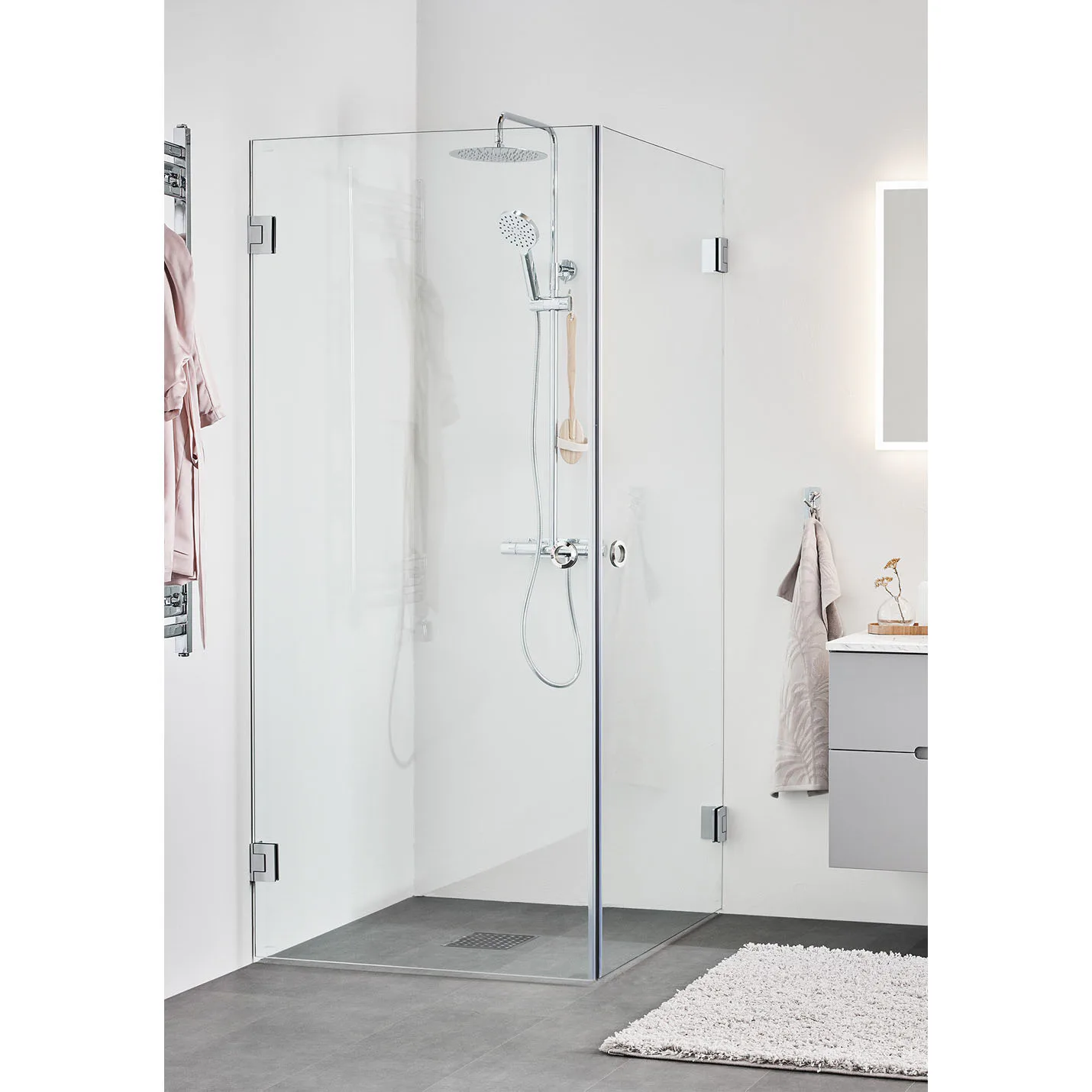 DUSCHHÖRN INFINITY 80X80 KROM Krom, BxD: 800x800 mm
