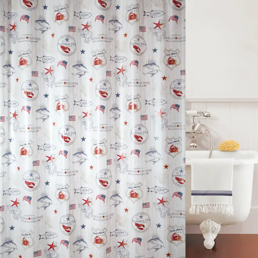 Duschdraperi Spirella Lobster Pot 180x200