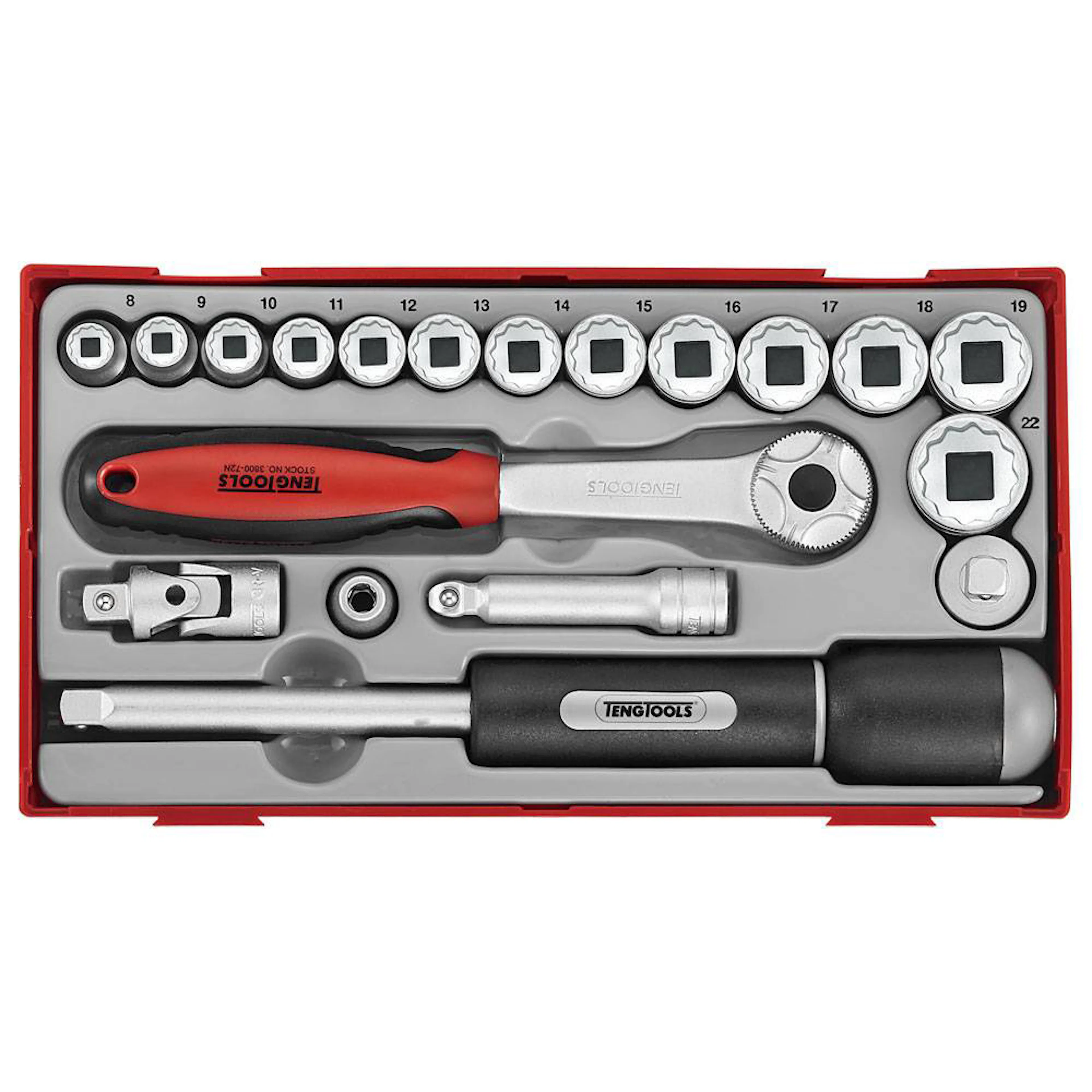 Hylsnyckelsats Teng Tools 3/8 TT381912