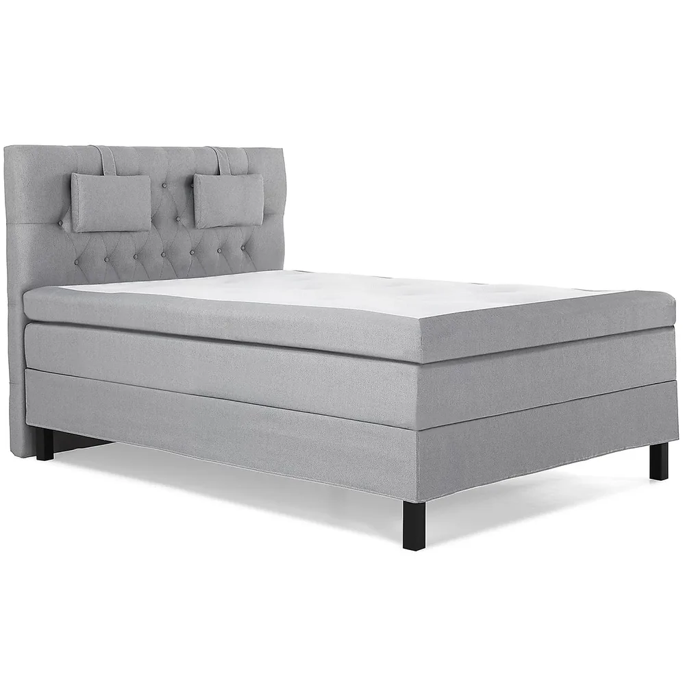 Lucky Komplett Sängpaket 140x200 Polyeter Diamant Sänggavel Med nackkudde