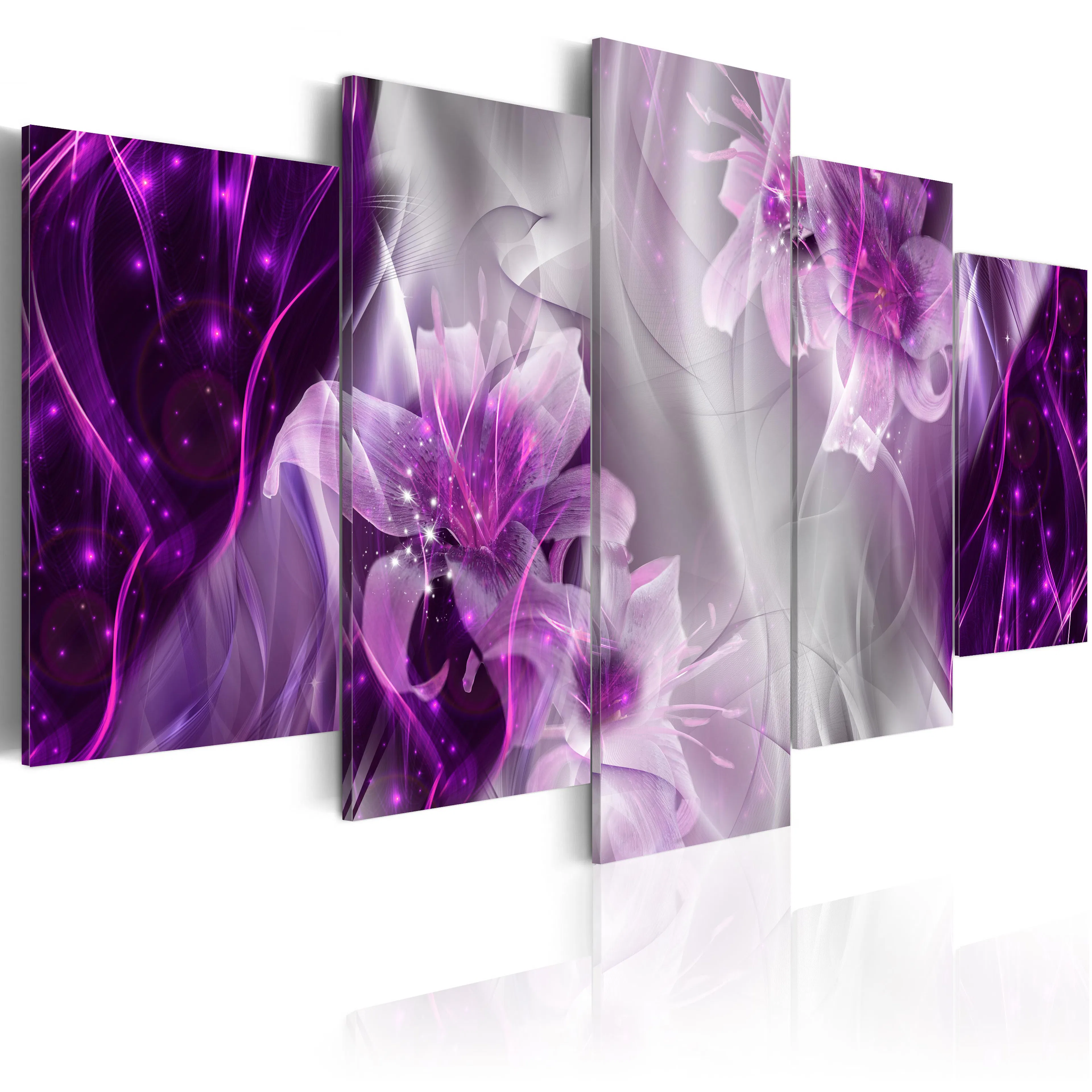 Foto på akryl - Purple Utopia [Glass] 200x100 Mått: 200x100 cm