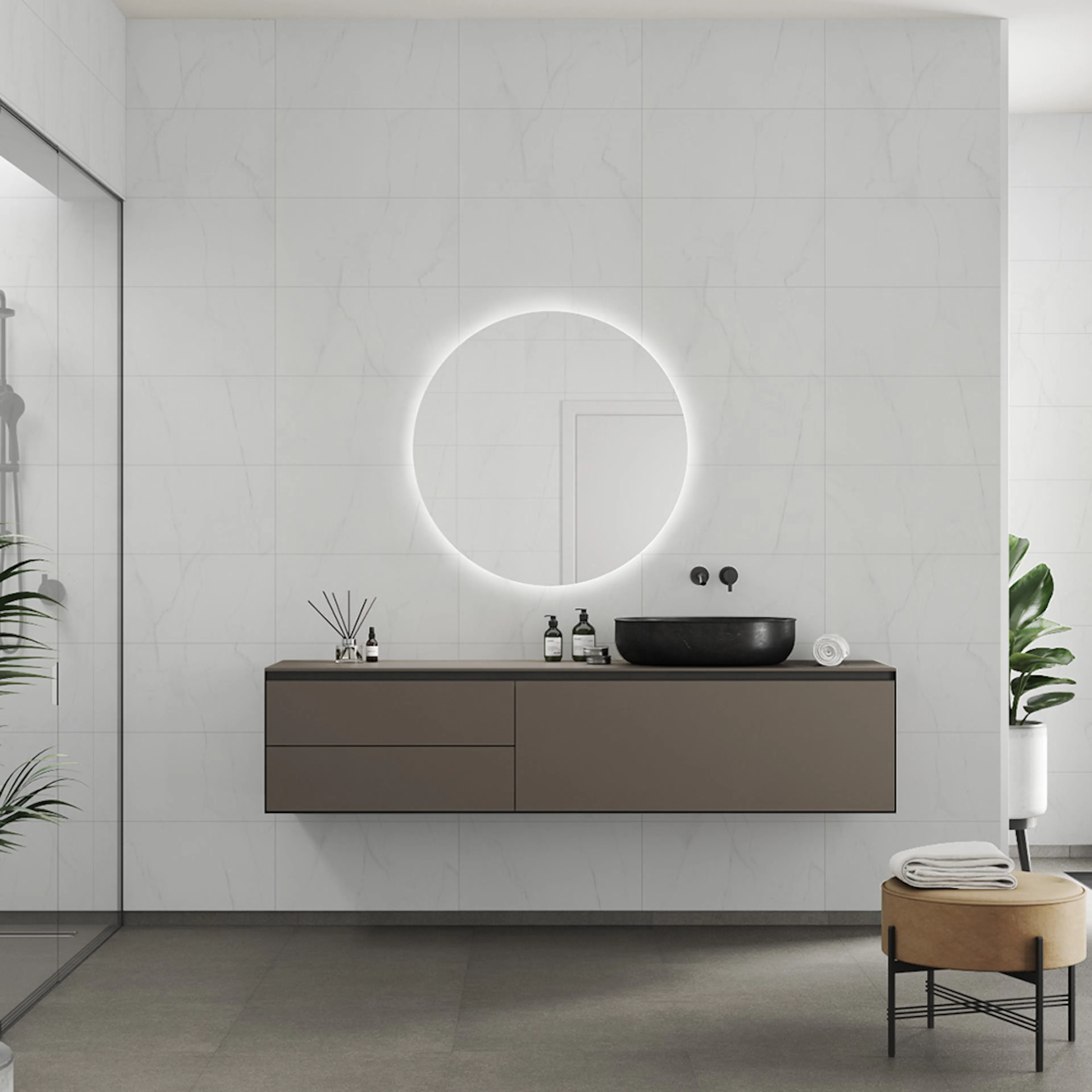 Våtrumsskiva Fibo 2487-LM6030 S Bianco Marble 10x620x3020 mm